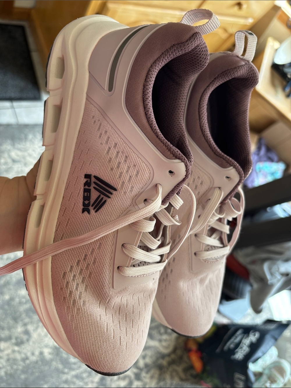 RBX Women's Light Pink Mesh Athletic Sneakers